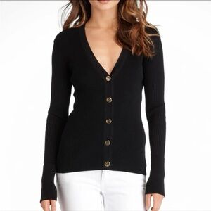 Tory Burch Black V-Neck Cardigan